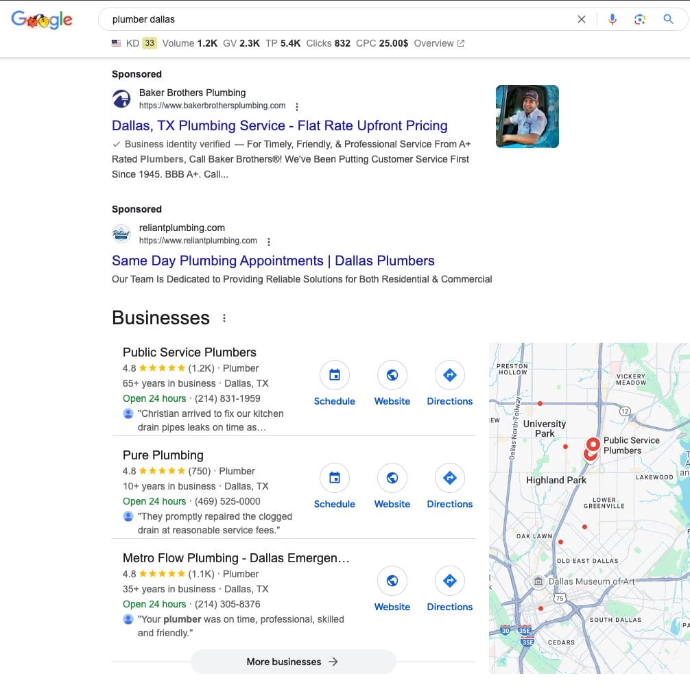 Google Search Ads screenshot