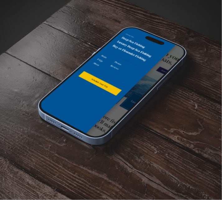 Coastal Charters Website Redesign on Mobile